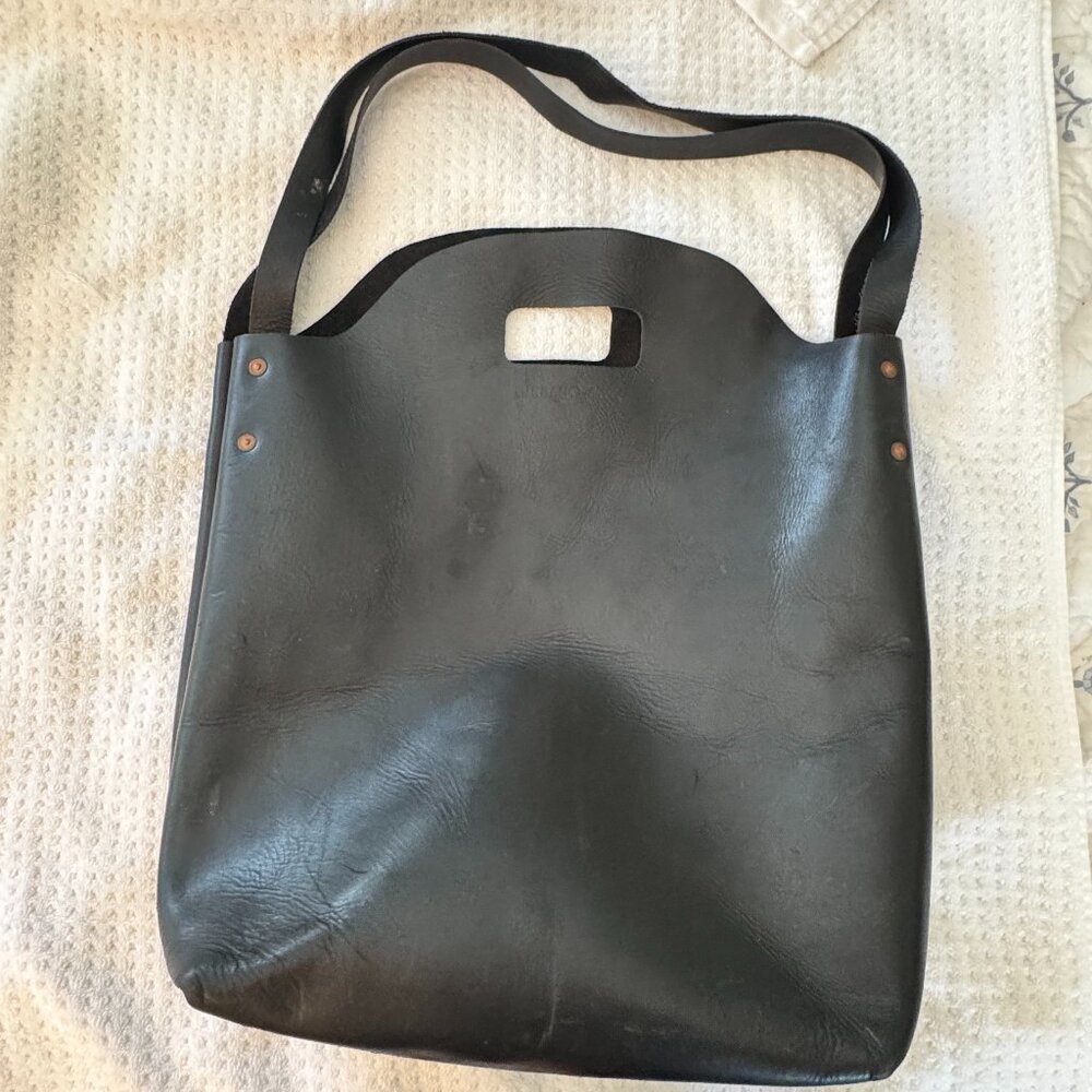 Urban Southern Market Tote - Full Grain Leather - Black